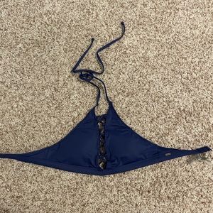blue bikini top